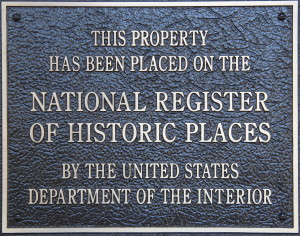 This property has been places on the National Register of Historic Places by the United States Department of the Interior