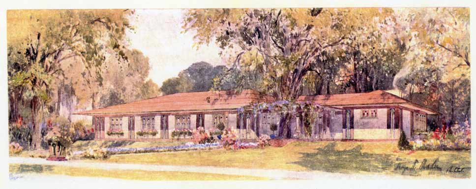 Above image is a water color painting of the Kenilworth Assembly Hall. The artists will be facing the hall, but they may choose to paint a different view. Below is a photo of said hall.